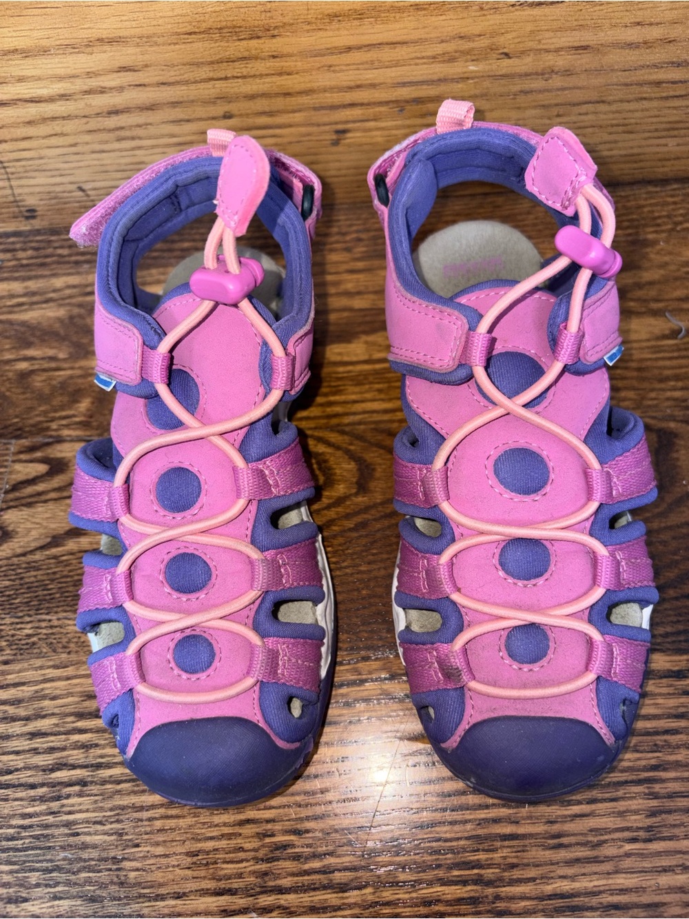 Geox Pink and Purple Kids Closed-Toe Sandals